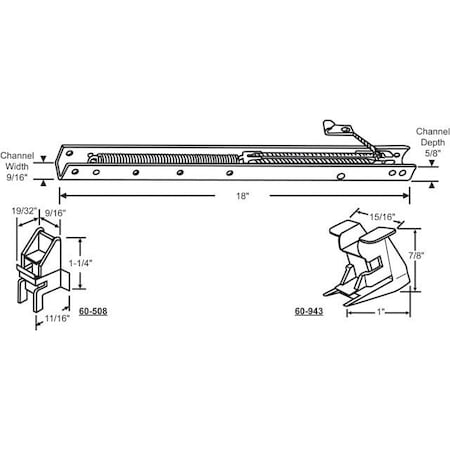 Strybuc 18in Channel Balance With Ends 60-171-27